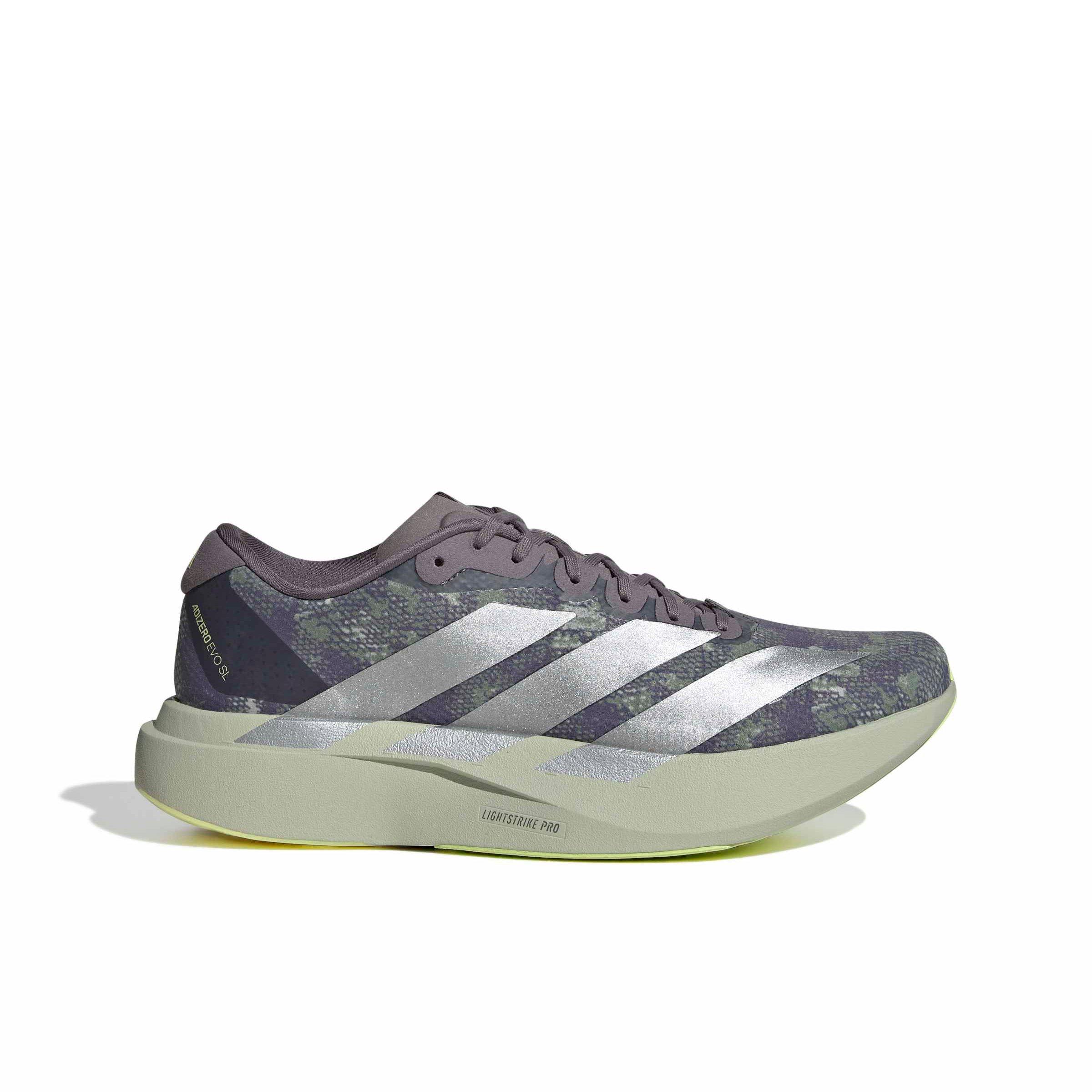 adidas Adizero EVO SL "Halo Green/Matte Silver/Semi Frozen Lemon" Men's Running Shoe - GREEN/SILVER/LEMON